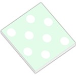 Polka Dots - White on Pale Green Small Memo Pads