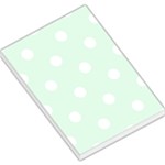 Polka Dots - White on Pale Green Large Memo Pads