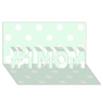 Polka Dots - White on Pale Green #1 MOM 3D Greeting Cards (8x4)