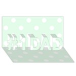 Polka Dots - White on Pale Green #1 DAD 3D Greeting Card (8x4)