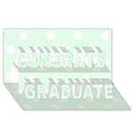 Polka Dots - White on Pale Green Congrats Graduate 3D Greeting Card (8x4)