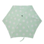 Polka Dots - White on Pale Green Mini Umbrella