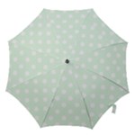 Polka Dots - White on Pale Green Hook Handle Umbrella (Small)