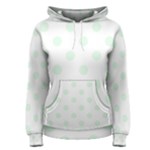 Polka Dots - Pale Green on White Women s Pullover Hoodie