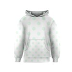 Polka Dots - Pale Green on White Kid s Pullover Hoodie