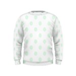 Polka Dots - Pale Green on White Kid s Sweatshirt