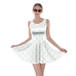 Polka Dots - Pale Green on White Skater Dress