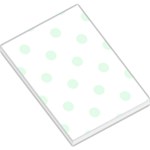 Polka Dots - Pale Green on White Large Memo Pads