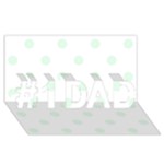 Polka Dots - Pale Green on White #1 DAD 3D Greeting Card (8x4)