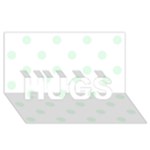 Polka Dots - Pale Green on White HUGS 3D Greeting Card (8x4)