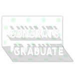 Polka Dots - Pale Green on White Congrats Graduate 3D Greeting Card (8x4)