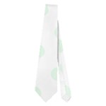 Polka Dots - Pale Green on White Necktie (Two Side)