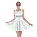 Polka Dots - Pastel Green on White Skater Dress