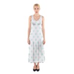 Polka Dots - Pastel Green on White Full Print Maxi Dress