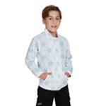 Polka Dots - Pastel Green on White Wind Breaker (Kids)