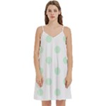 Polka Dots - Pastel Green on White Women s Reversible Sports Bra with Border