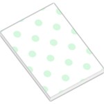 Polka Dots - Pastel Green on White Large Memo Pads
