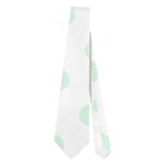 Polka Dots - Pastel Green on White Necktie (Two Side)