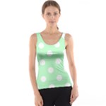 Polka Dots - White on Mint Green Tank Top