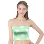 Polka Dots - White on Mint Green Tube Top