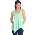 Polka Dots - White on Mint Green Sleeveless Tunic