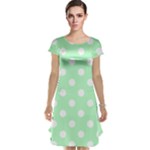 Polka Dots - White on Mint Green Cap Sleeve Nightdress