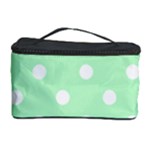 Polka Dots - White on Mint Green Cosmetic Storage Case