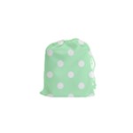 Polka Dots - White on Mint Green Drawstring Pouch (XS)