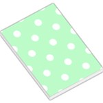 Polka Dots - White on Mint Green Large Memo Pads