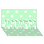 Polka Dots - White on Mint Green #1 MOM 3D Greeting Cards (8x4)