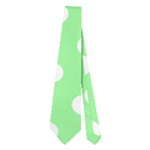 Polka Dots - White on Light Green Necktie (Two Side)