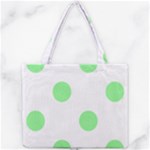 Polka Dots - Light Green on White Mini Tote Bag