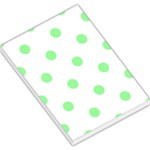 Polka Dots - Light Green on White Large Memo Pads