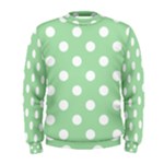 Polka Dots - White on Celadon Green Men s Sweatshirt