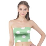 Polka Dots - White on Celadon Green Tube Top