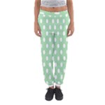 Polka Dots - White on Celadon Green Women s Jogger Sweatpants