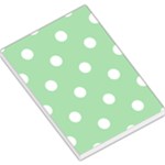 Polka Dots - White on Celadon Green Large Memo Pads