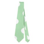 Polka Dots - White on Celadon Green Necktie (Two Side)