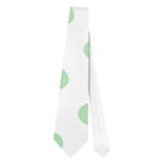 Polka Dots - Celadon Green on White Necktie (One Side)