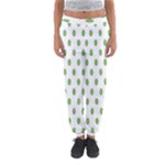 Polka Dots - Dollar Bill Green on White Women s Jogger Sweatpants