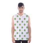 Polka Dots - Dollar Bill Green on White Men s Basketball Tank Top