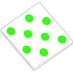 Polka Dots - Neon Green on White Small Memo Pads
