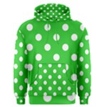 Polka Dots - White on Lime Green Men s Pullover Hoodie