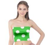 Polka Dots - White on Lime Green Tube Top