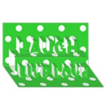 Polka Dots - White on Lime Green Laugh Live Love 3D Greeting Card (8x4)