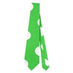 Polka Dots - White on Lime Green Necktie (Two Side)