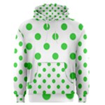 Polka Dots - Lime Green on White Men s Pullover Hoodie