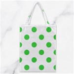 Polka Dots - Lime Green on White Classic Tote Bag
