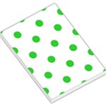 Polka Dots - Lime Green on White Large Memo Pads