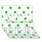 Polka Dots - Lime Green on White You Did It 3D Greeting Card (7x5)